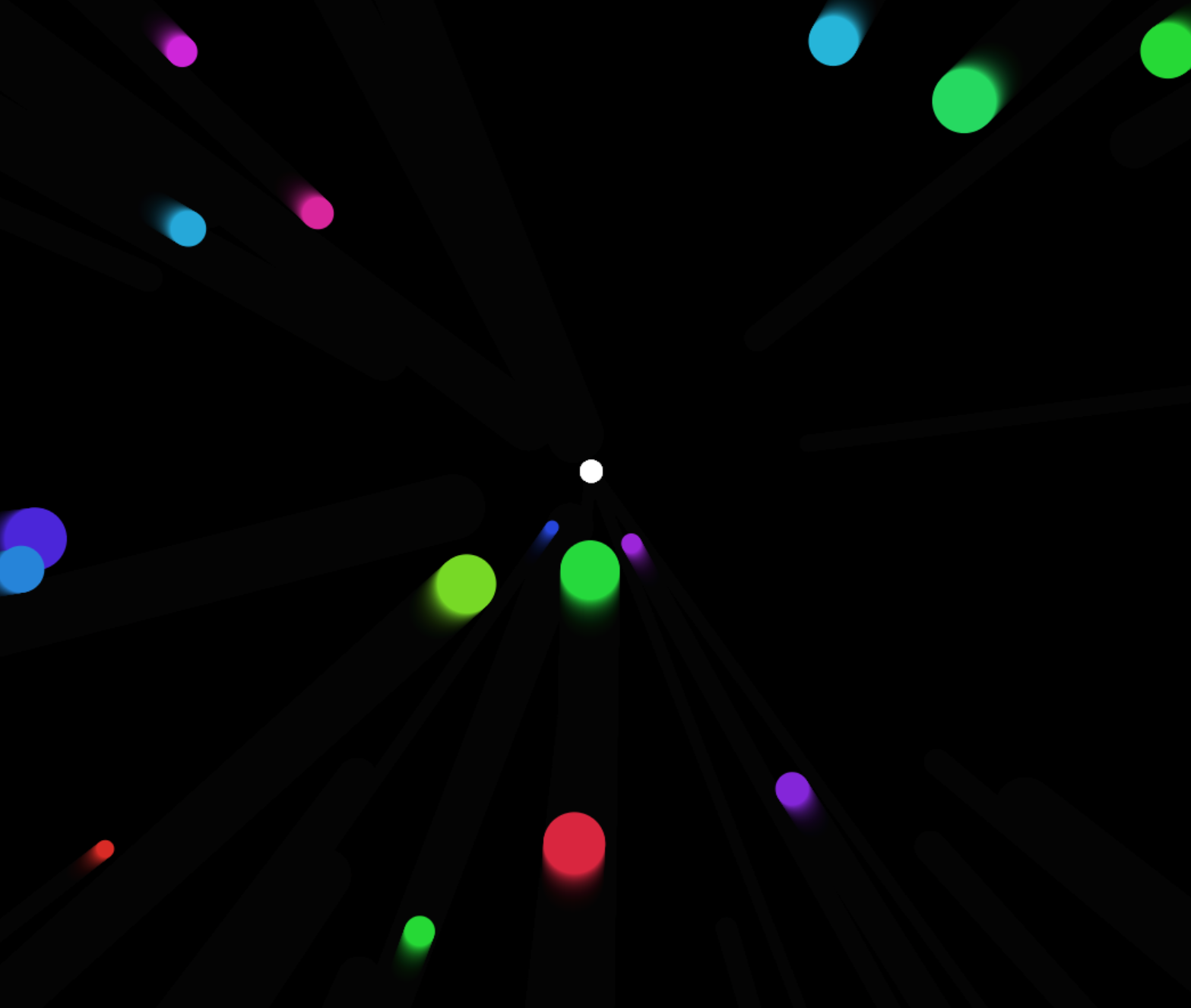 A screenshot of gameplay from the AsterBalls game